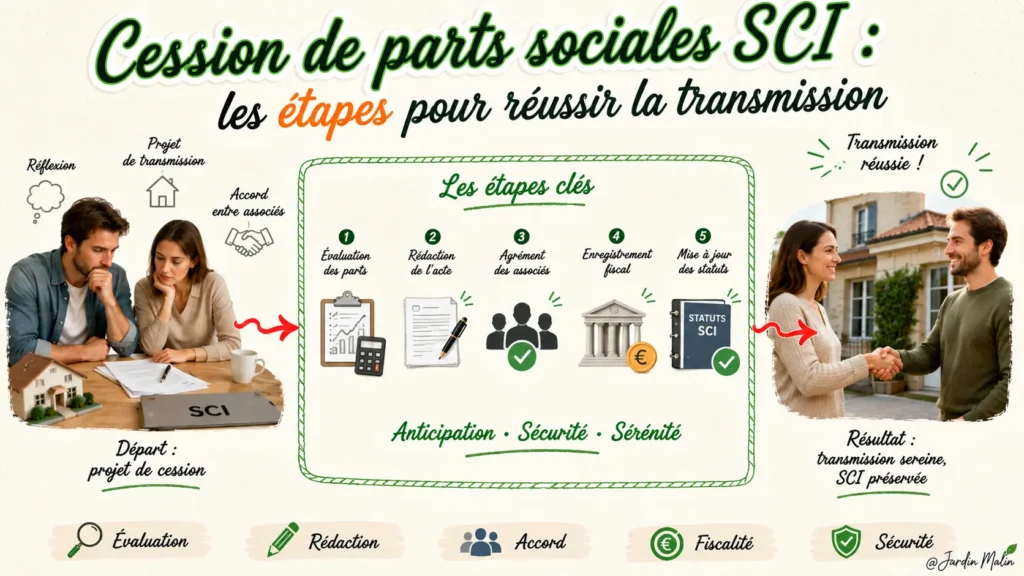 cession de parts sociales SCI - les étapes